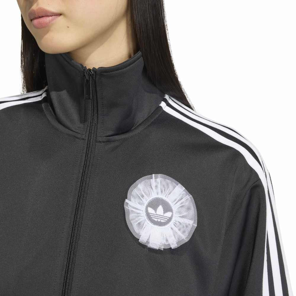 ADIDAS Originals Lace Branding Firebird Track Jacket Black KR9318