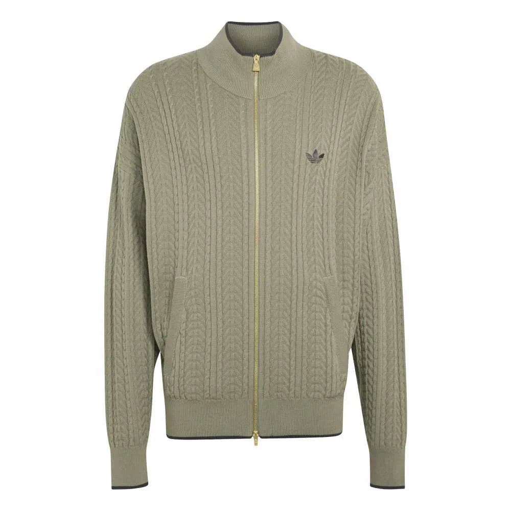ADIDAS Firebird Cable Knit Track Jacket Green KR9761