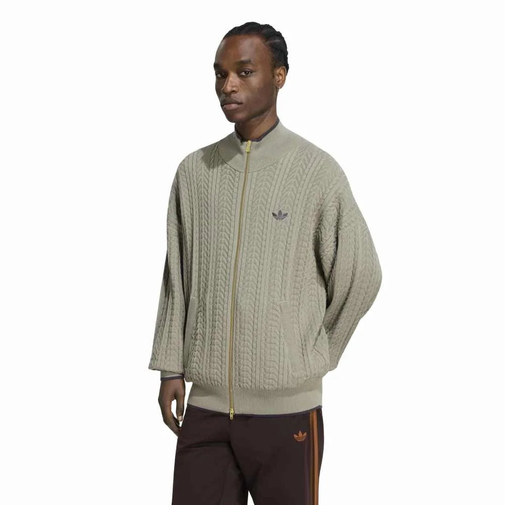 ADIDAS Firebird Cable Knit Track Jacket Green KR9761