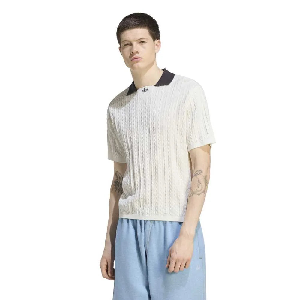 ADIDAS Cable Knit Football Jersey White KR9765