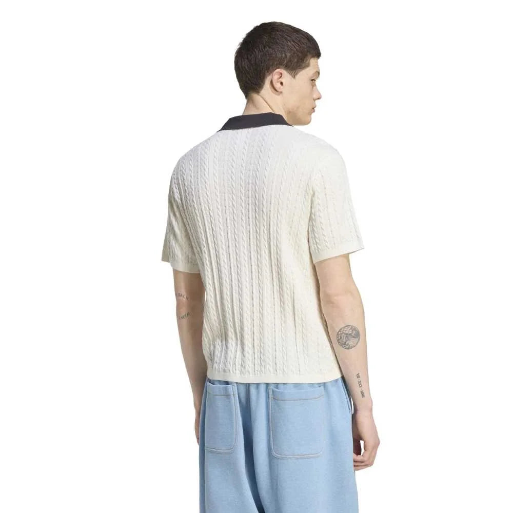 ADIDAS Cable Knit Football Jersey White KR9765