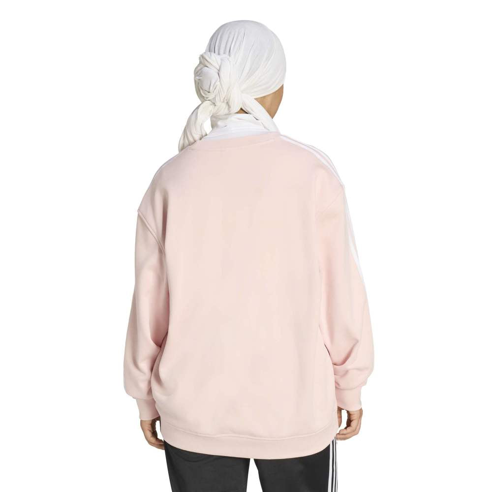 ADIDAS Originals Lace Branding Crew Sweatshirt Pink KS6471