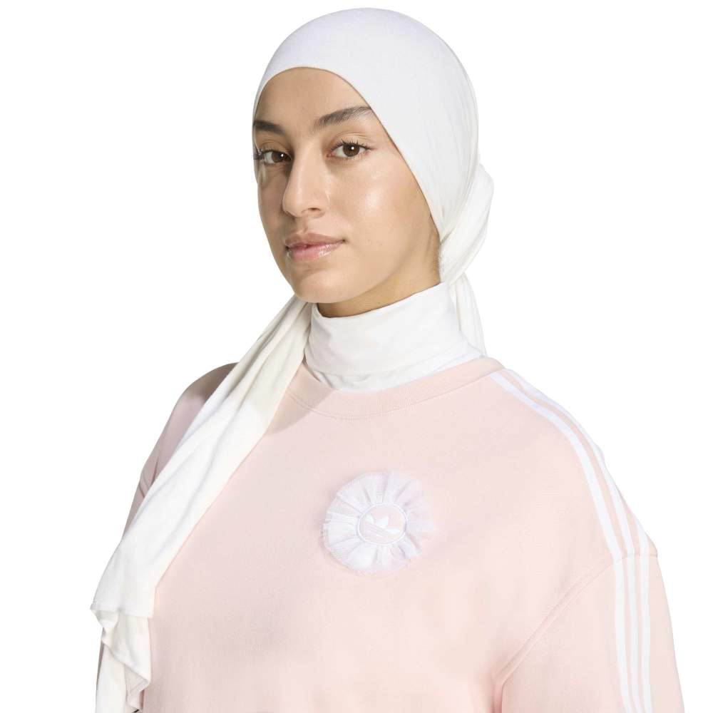 ADIDAS Originals Lace Branding Crew Sweatshirt Pink KS6471