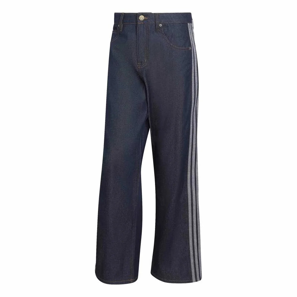 ADIDAS Firebird Adicolor Denim Mid-Rise Straight Leg Jeans Blue KS6924