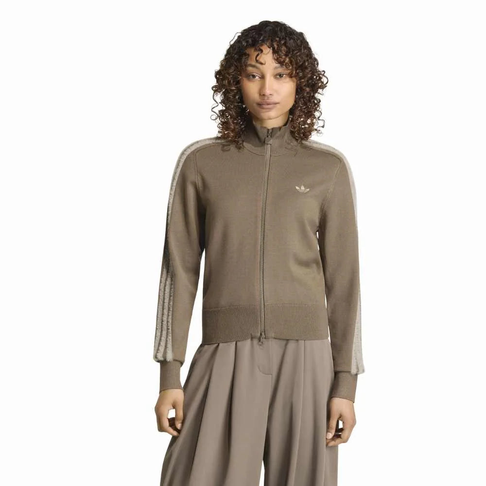 ADIDAS Knitted Firebird Track Jacket Brown KS7365