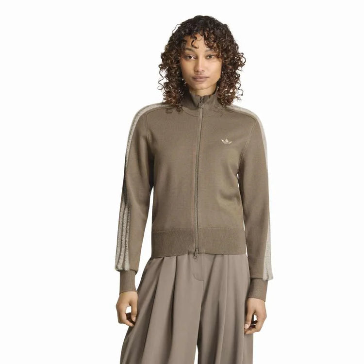ADIDAS Knitted Firebird Track Jacket Brown KS7365