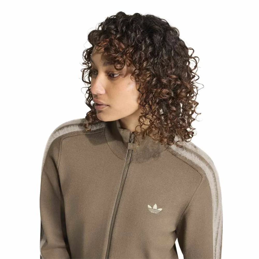 ADIDAS Knitted Firebird Track Jacket Brown KS7365