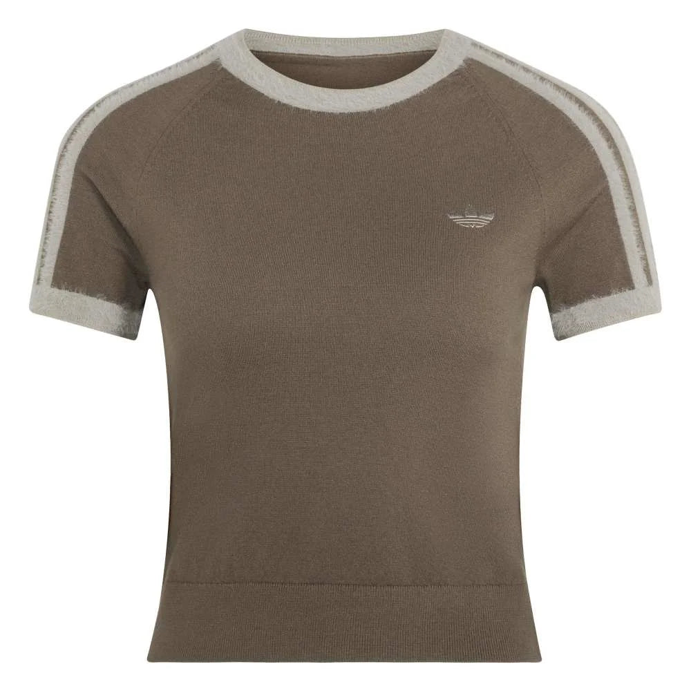 ADIDAS Knitted T-Shirt Brown KS7374