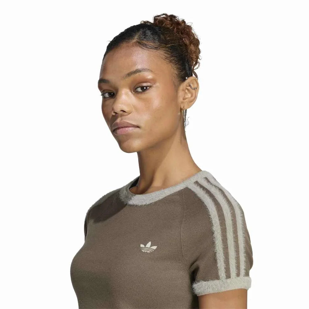 ADIDAS Knitted T-Shirt Brown KS7374