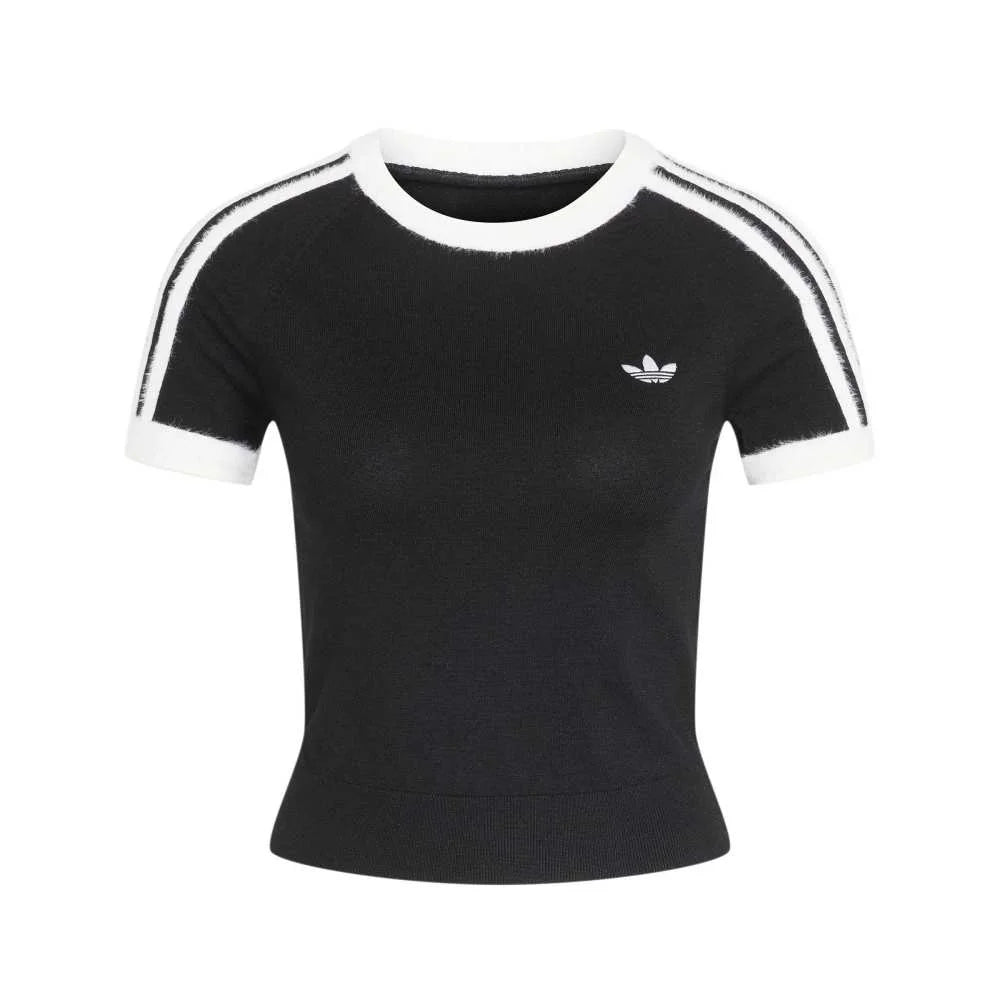 ADIDAS Knitted T-Shirt Black KS7375