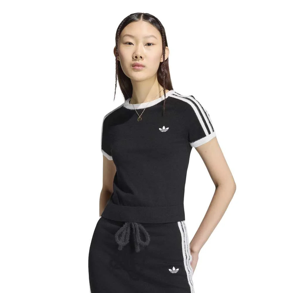 ADIDAS Knitted T-Shirt Black KS7375