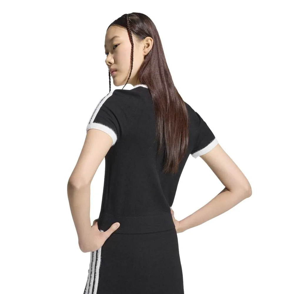 ADIDAS Knitted T-Shirt Black KS7375