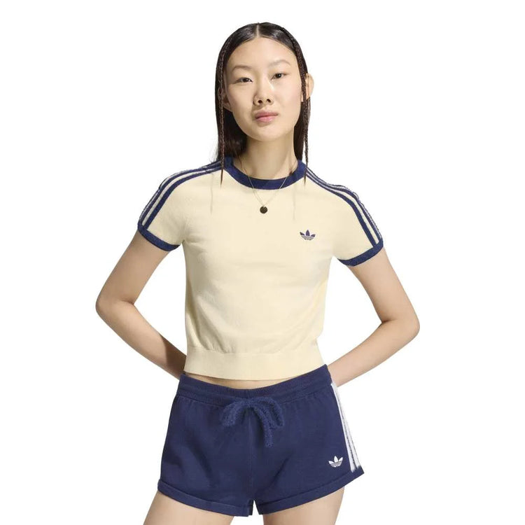 ADIDAS Knitted T-Shirt Yellow KS7376