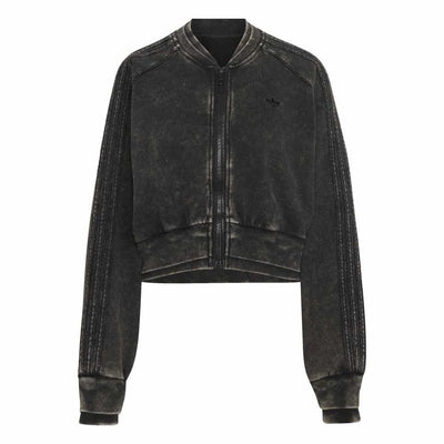 ADIDAS Sst Double Layered Cropped Track Jacket Black KS9141