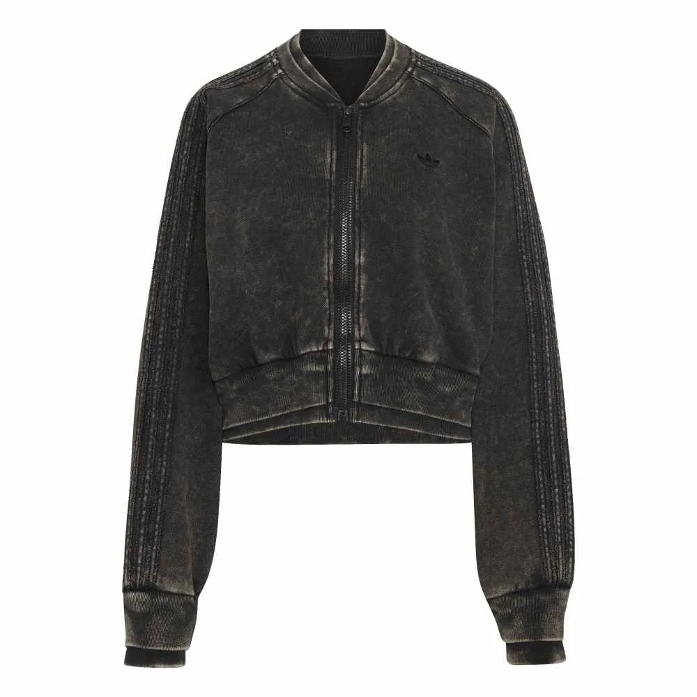 ADIDAS Sst Double Layered Cropped Track Jacket Black KS9141