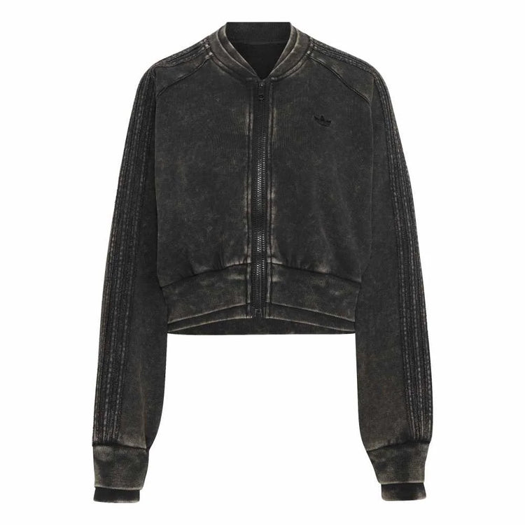 ADIDAS Sst Double Layered Cropped Track Jacket Black KS9141