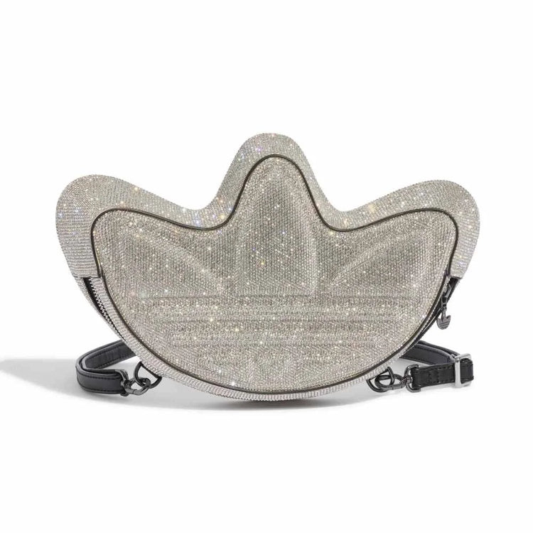 ADIDAS Trefoil Rhinestone Bag Silver KS9294
