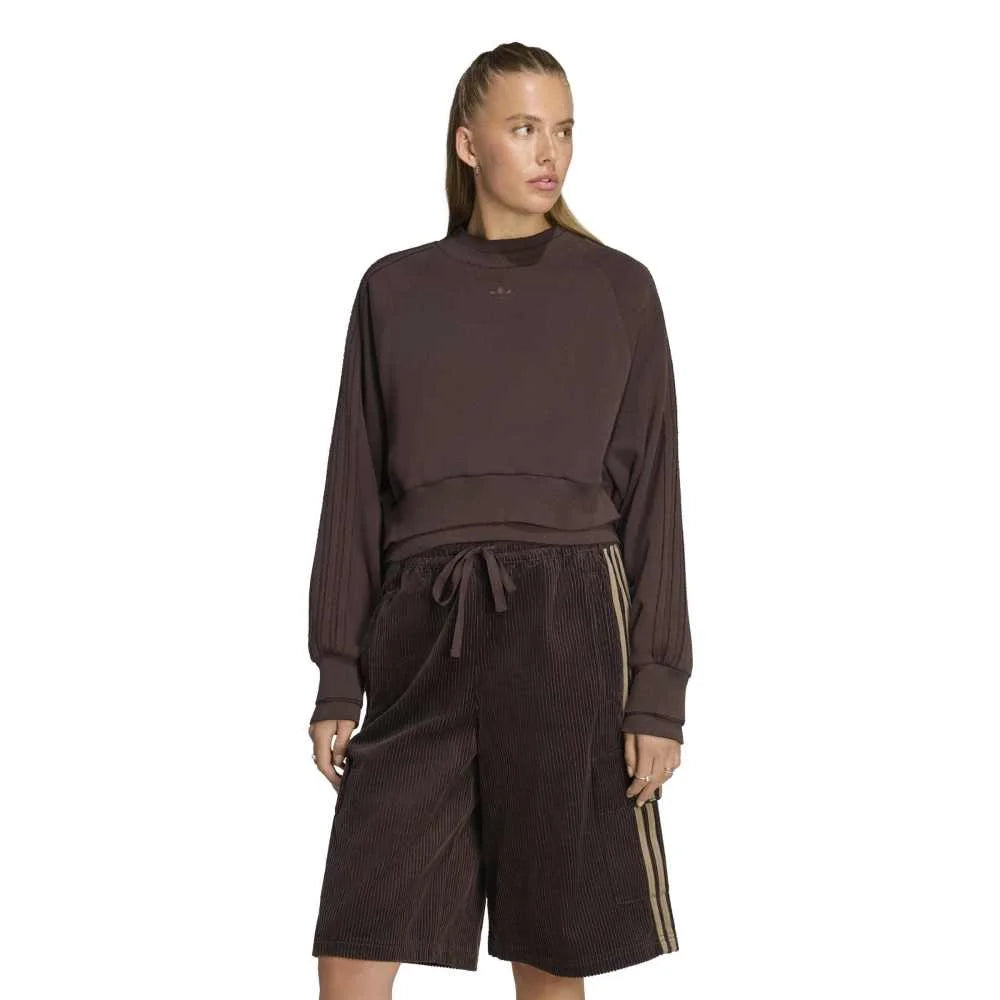 ADIDAS Winterized Double Crew Sweatshirt Brown KT2329