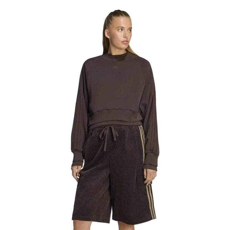 ADIDAS Winterized Double Crew Sweatshirt Brown KT2329