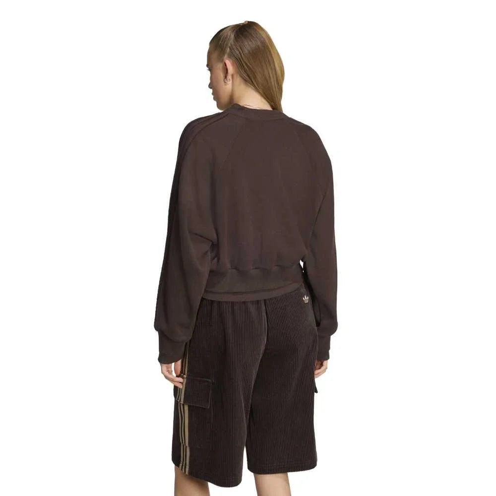 ADIDAS Winterized Double Crew Sweatshirt Brown KT2329