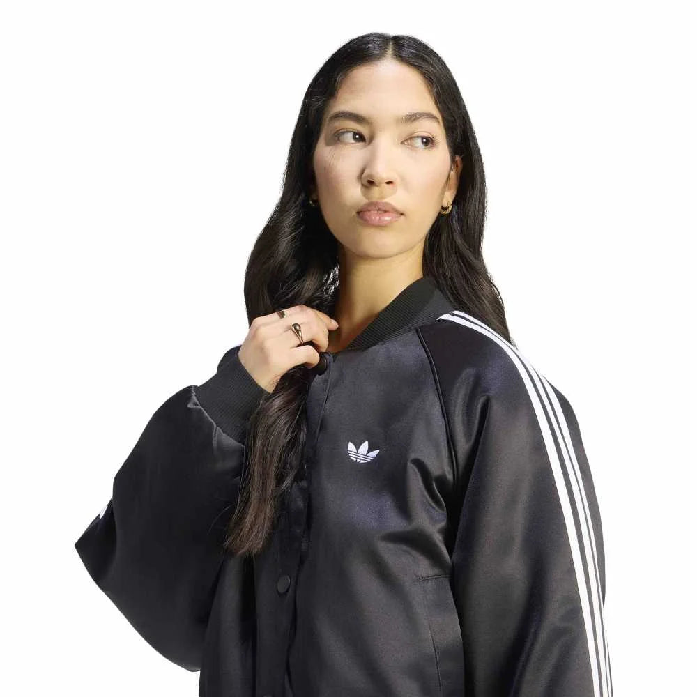 ADIDAS Satin SST Bomber Jacket Black KT2648