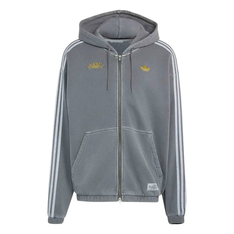 ADIDAS Washed Graphics Zip-Thru Hoodie Grey KW3600