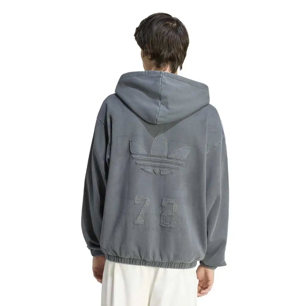 ADIDAS Washed Graphics Zip-Thru Hoodie Grey KW3600