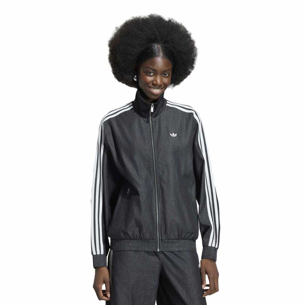 ADIDAS Adidas Originals Summer Glow Light Denim Firebird Track Jacket Black KW8758