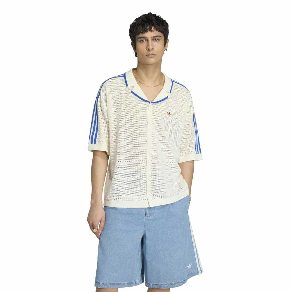 ADIDAS Knitted Resort Shirt White KX1223
