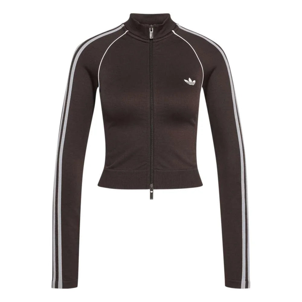 ADIDAS Essentials 3 Stripes Seamless Track Jacket Brown KX8418