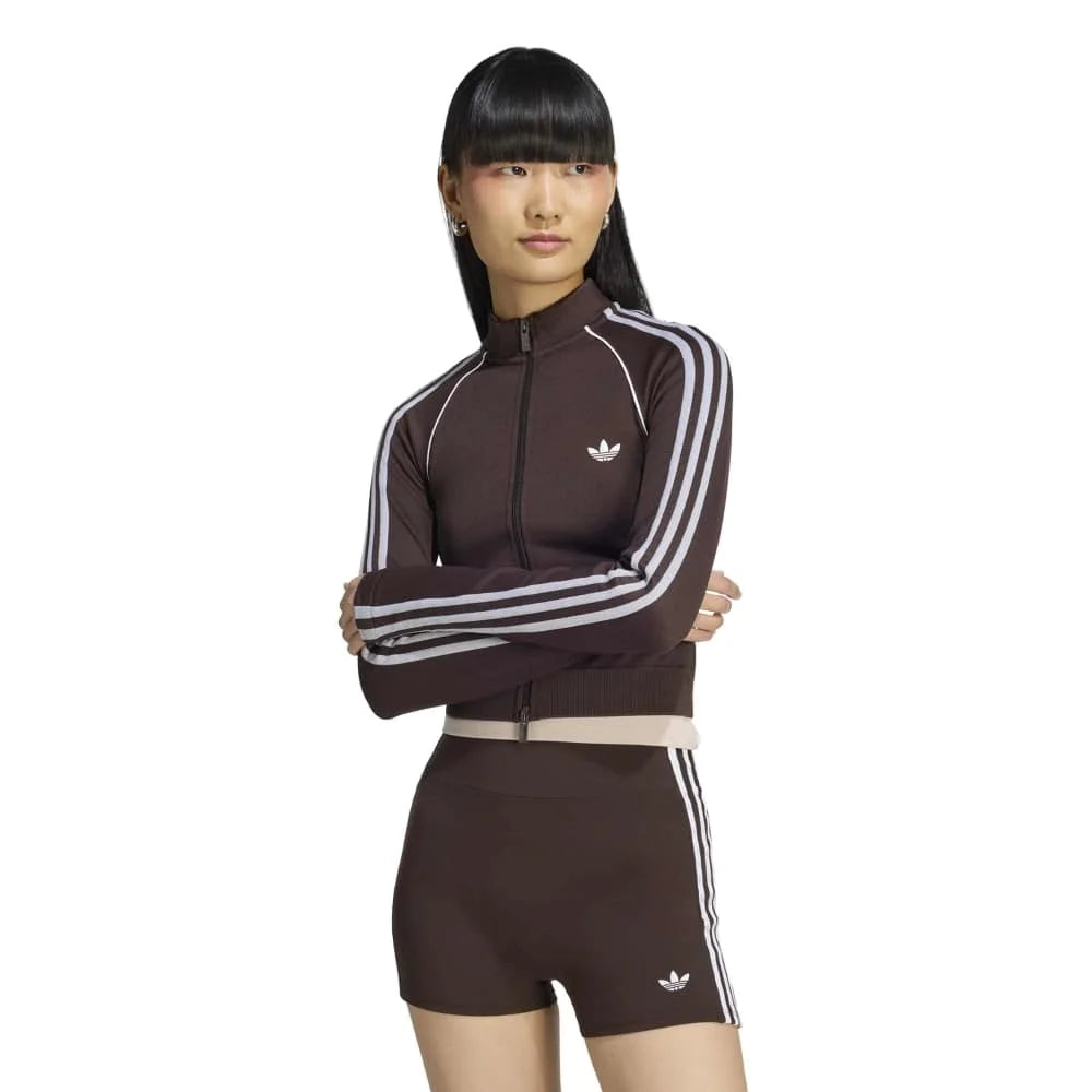 ADIDAS Essentials 3 Stripes Seamless Track Jacket Brown KX8418