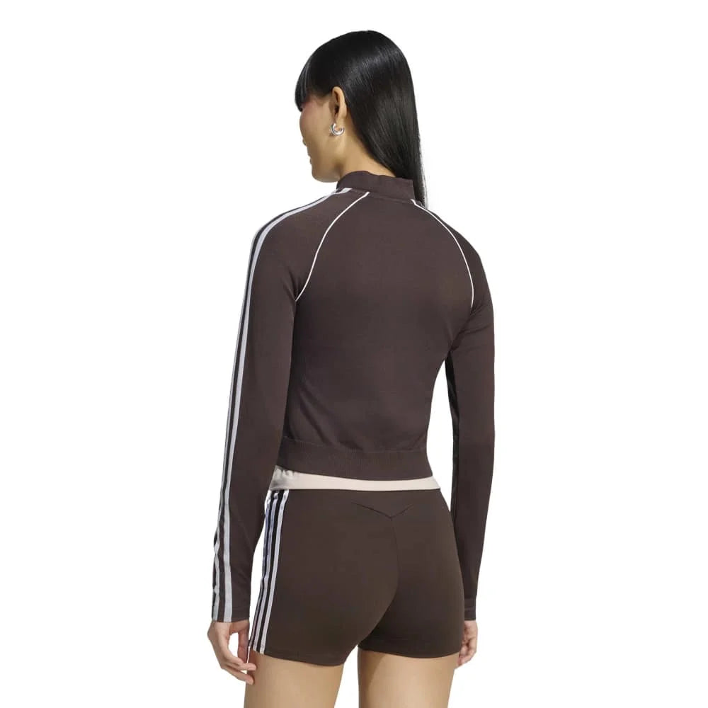 ADIDAS Essentials 3 Stripes Seamless Track Jacket Brown KX8418