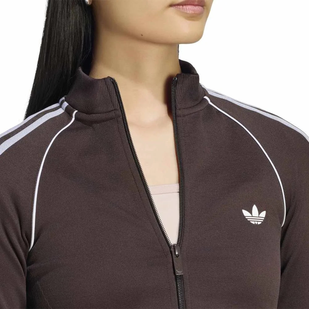 ADIDAS Essentials 3 Stripes Seamless Track Jacket Brown KX8418