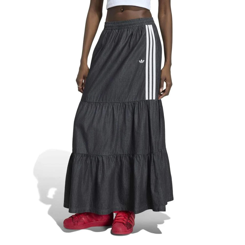 ADIDAS Originals Summer Glow Denim Skirt Black KY8114