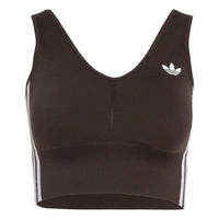 ADIDAS Essentials 3 Stripes Seamless Bralette Brown KZ4107