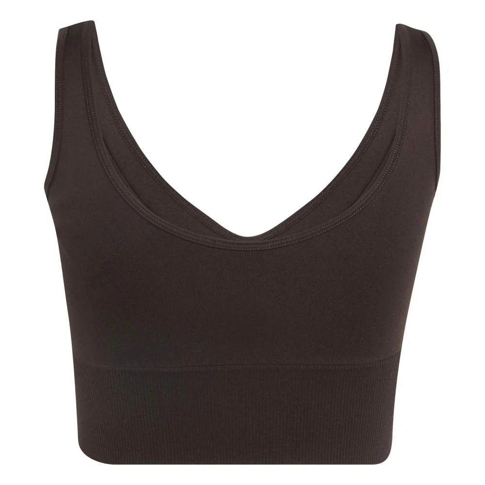 ADIDAS Essentials 3 Stripes Seamless Bralette Brown KZ4107