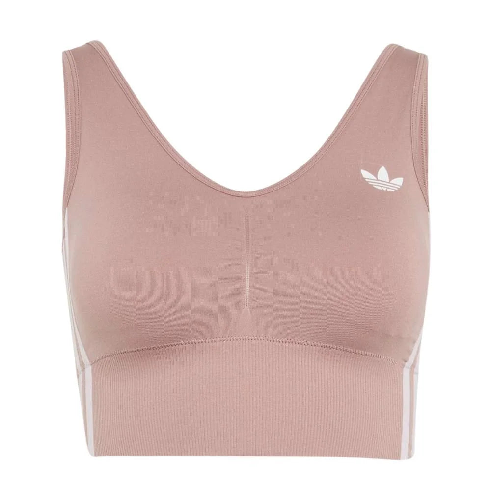 ADIDAS Essentials 3 Stripes Seamless Bralette Pink KZ4108