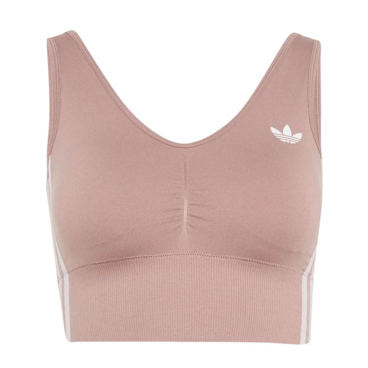 ADIDAS Essentials 3 Stripes Seamless Bralette Pink KZ4108