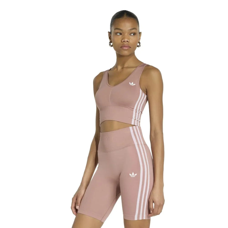 ADIDAS Essentials 3 Stripes Seamless Bralette Pink KZ4108