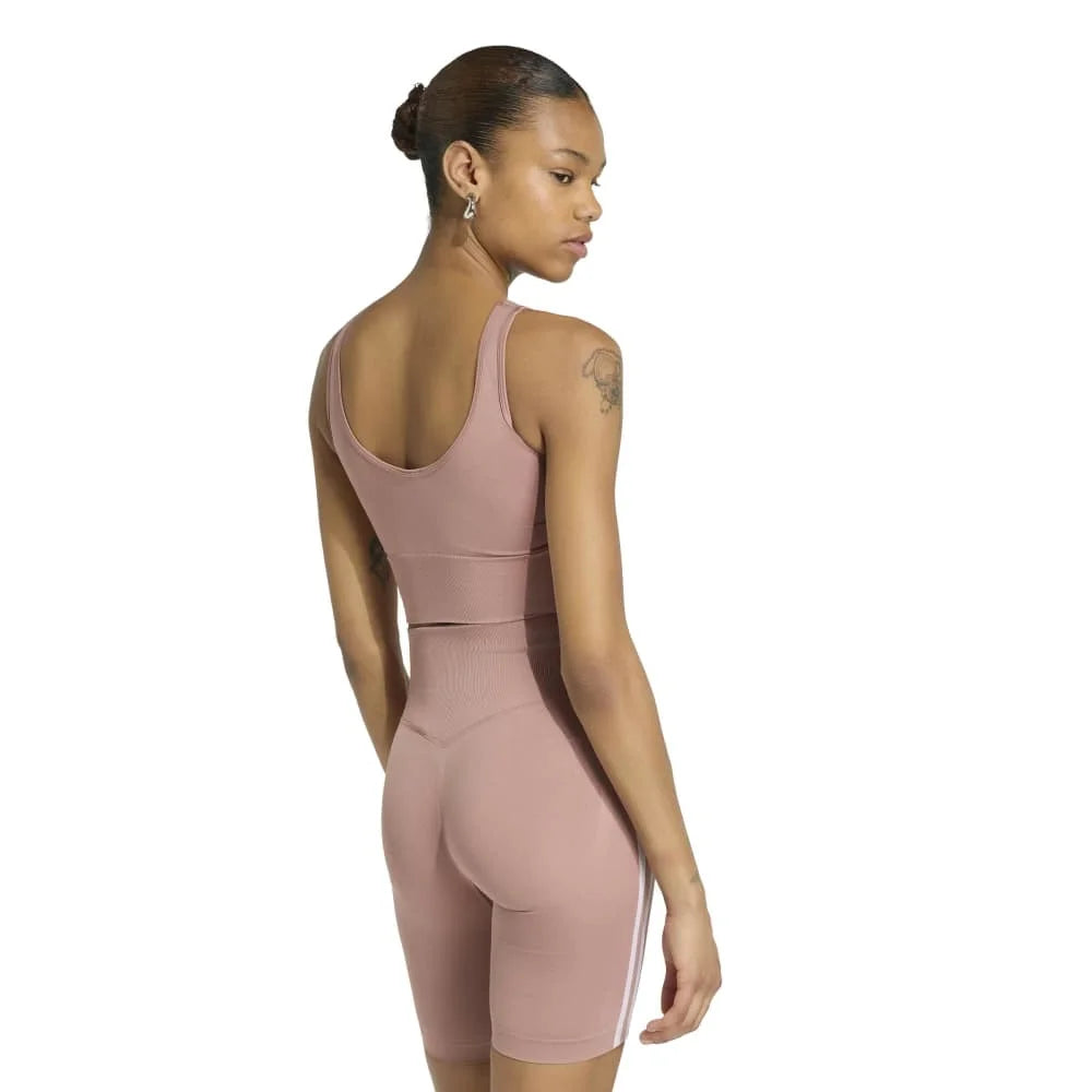 ADIDAS Essentials 3 Stripes Seamless Bralette Pink KZ4108