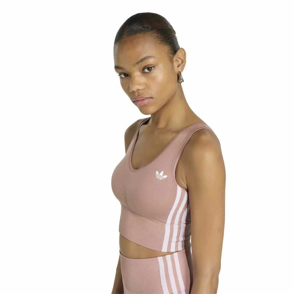 ADIDAS Essentials 3 Stripes Seamless Bralette Pink KZ4108