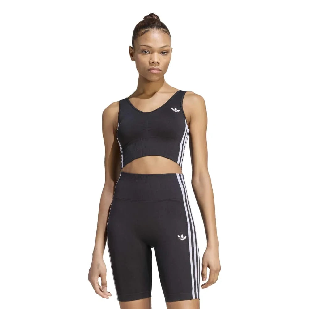 ADIDAS Essentials 3 Stripes Seamless Bralette Black KZ4109