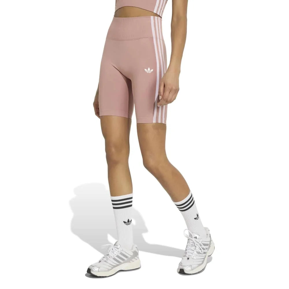 ADIDAS Essentials 3 Stripes Seamless Shorts 5 Inch Pink KZ4124