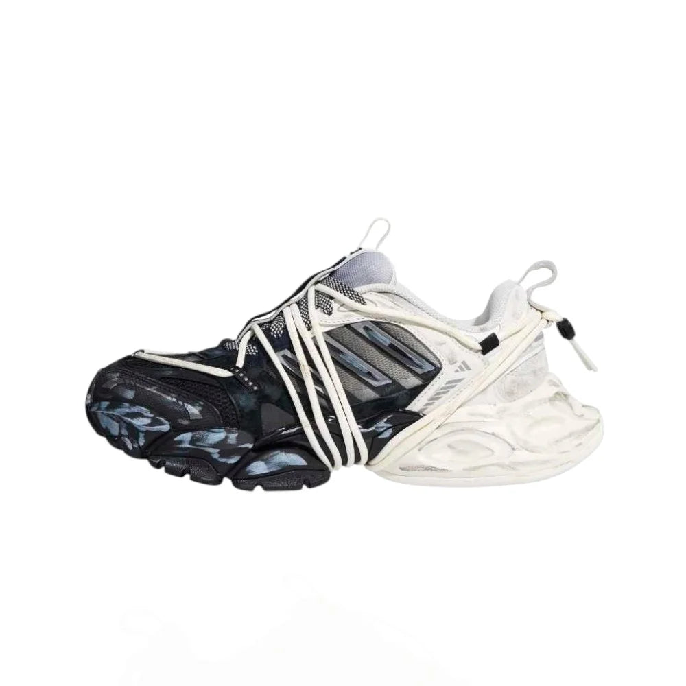 ADIDAS XLG RUNNER DELUXE 2.0 Black Silver Sneakers KZ7201