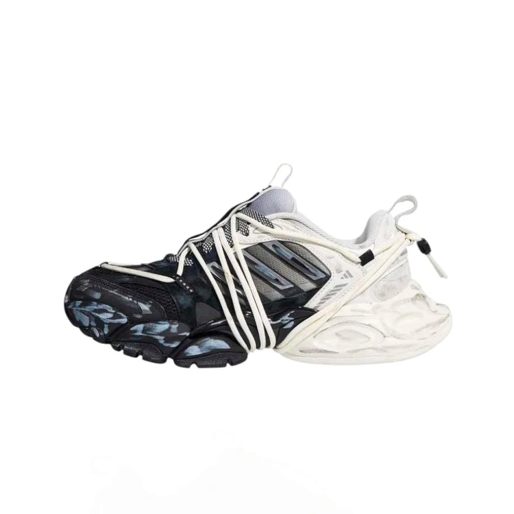 ADIDAS XLG RUNNER DELUXE 2.0 Black Silver Sneakers KZ7201