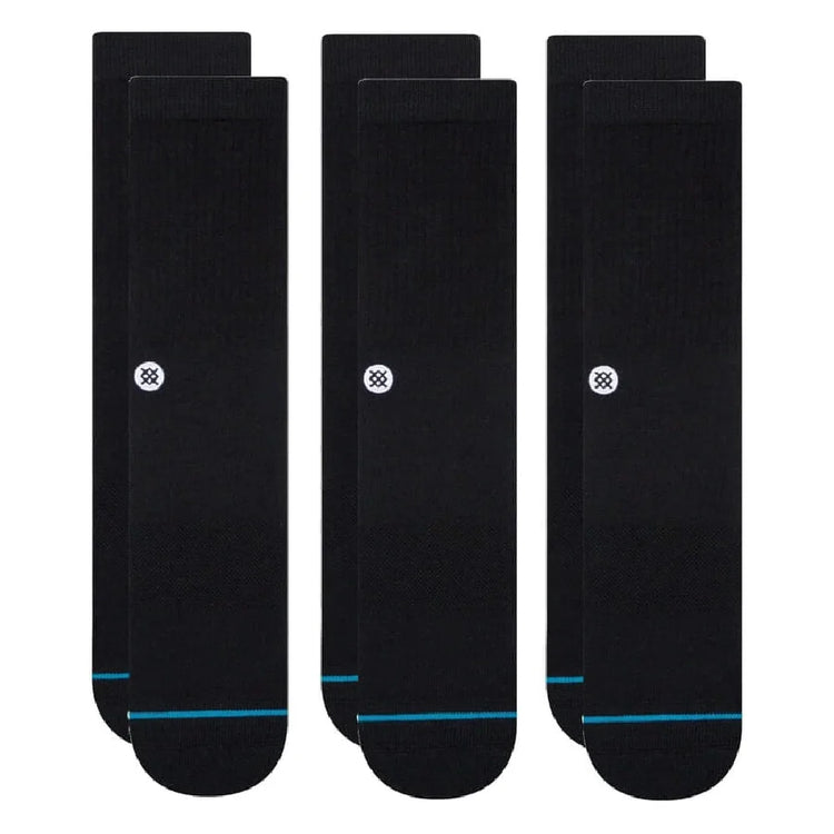 STANCE Icon 3 Pack Socks Black M556D18ICP-BLK
