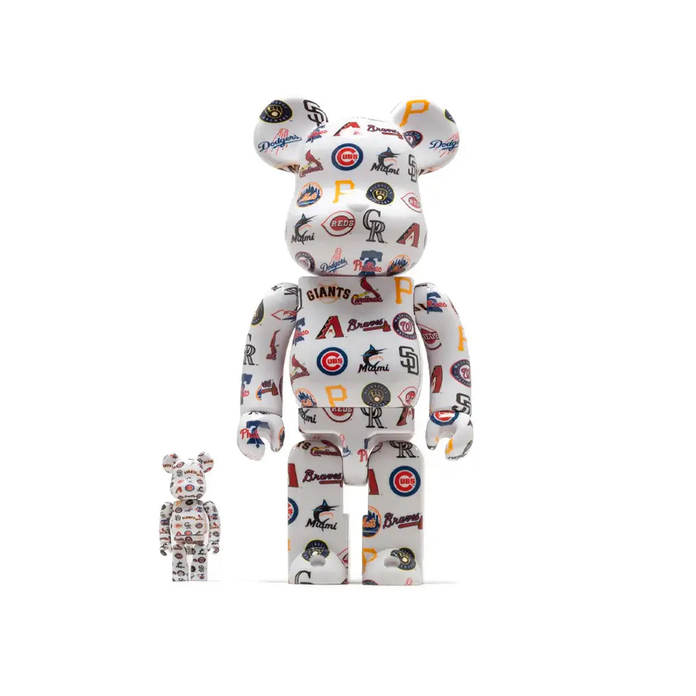 MEDICOM TOY BEARBRICK 400% MLB NATIONAL LEAGUE 2-PACK MED1196