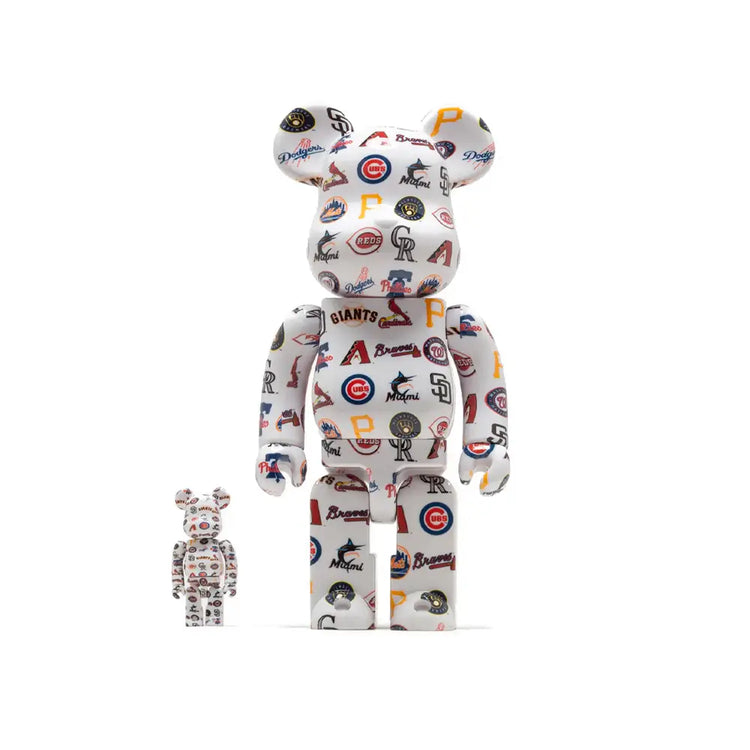 MEDICOM TOY BEARBRICK 400% MLB NATIONAL LEAGUE 2-PACK MED1196