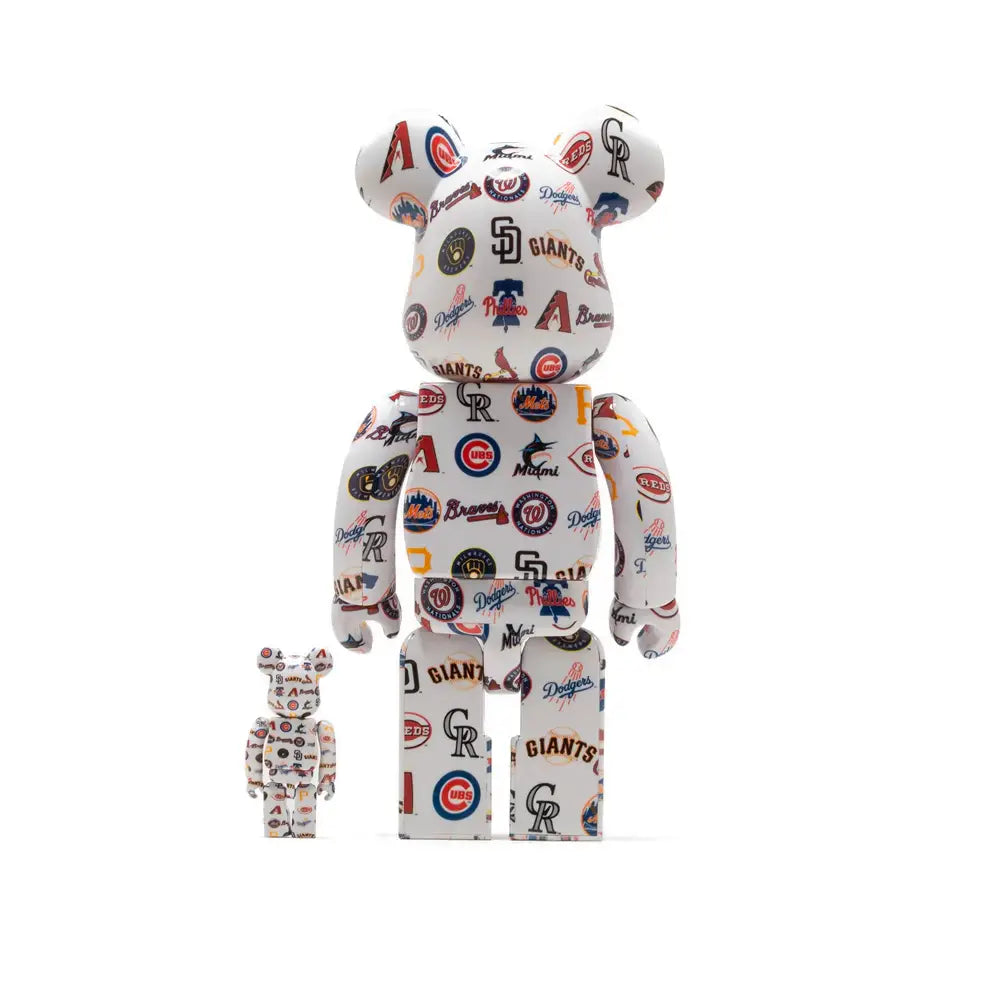 MEDICOM TOY BEARBRICK 400% MLB NATIONAL LEAGUE 2-PACK MED1196