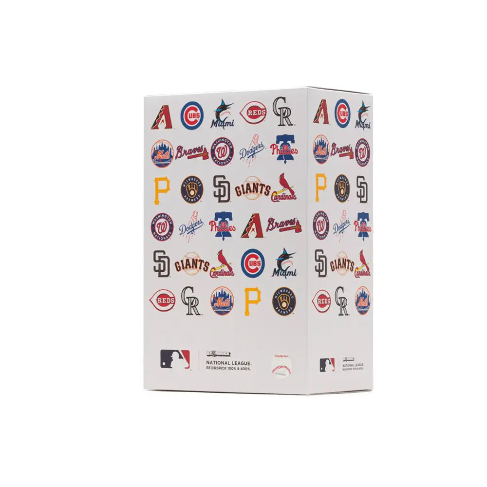 MEDICOM TOY BEARBRICK 400% MLB NATIONAL LEAGUE 2-PACK MED1196